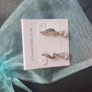 Charter Club NWT pierced drop earrings.